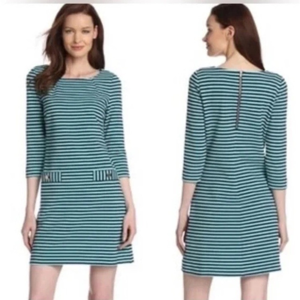 Lilly Pulitzer‎  3/4 sleeve Charlene Dress Tropez Blue Stripe Size M Nautical
